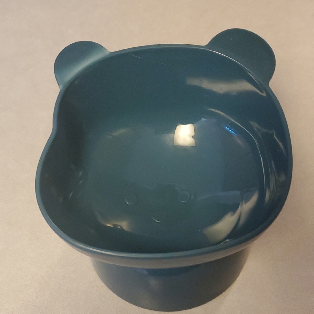 Cute Bear-Shaped Cat Food Bowl